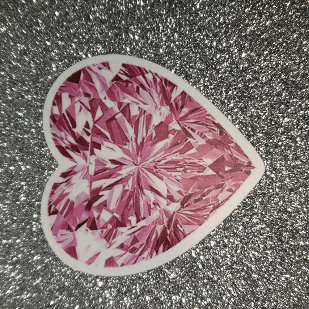 ART WATERPOOF Sticker Heart Pink Diamond